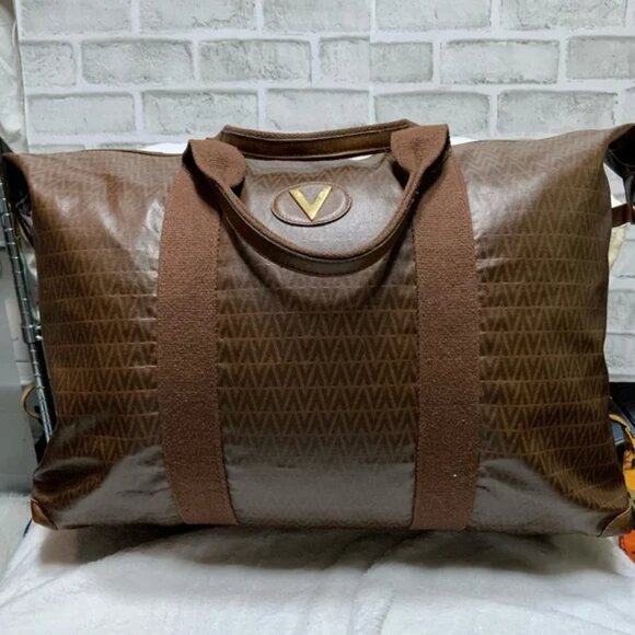 Mario Valentino Handbags - Mario Valentino V Monogram Coated Canvas Boston Bag